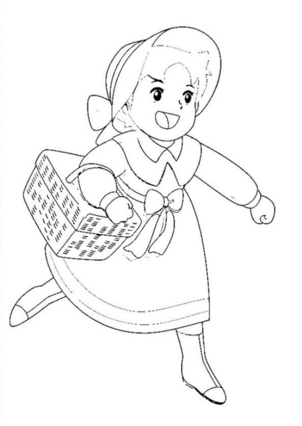 Plansa de colorat cu Heidi 4 33